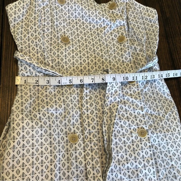 A New Day Jumper Dress Geometric Pattern Belted Pockets Square Neck Women’s 4 - Picture 7 of 10